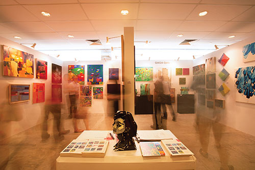 Exhibits at the Singapore Art Week exhibition