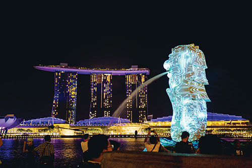 Light installation at i Light Singapore