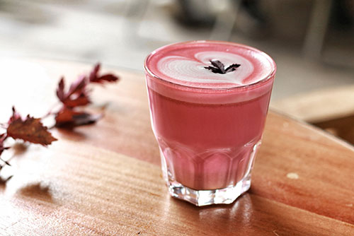 A cup of Beetroot Latte